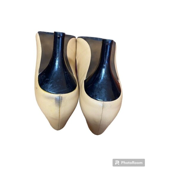 Adrienne Vittadini Tan Heels With Bows Sz.9.5M - Picture 5 of 7